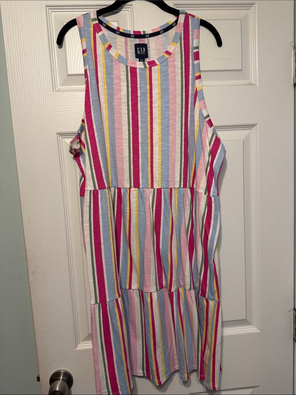 GAP ladies lMulticolor Striped Tiered Dress